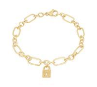 s.Oliver Bracciale in Acciaio inox da Donna, 20 cm, oro, serratura, Fornito in confezione regalo