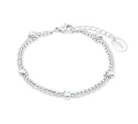 s.Oliver Bracciale in Acciaio inox da Donna, 16+4 cm, Argento, Fornito in confezione regalo
