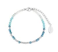 s.Oliver Bracciale in Acciaio inox da Donna, con perle di vetro, 16+4 cm, Argento, Fornito in confezione regalo