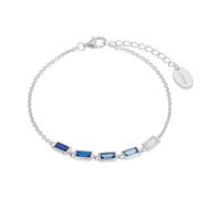 s.Oliver Bracciale da braccio da Donna in Argento 925, con zirconi sintetici, 17+3 cm, Argento, Fornito in confezione regalo per gioielli
