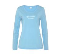 s.Oliver Ak-142-1-45 Parte Superiore del Pigiama, Celeste, 38/40 IT Donna