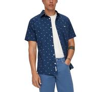 s.Oliver Camicia da Uomo Manica Corta, Blau, L