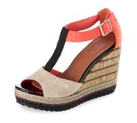s.Oliver Casual 5-5-28318-20, Sandali con la zeppa donna, Nero (Schwarz (Ivory Comb 420)), 36