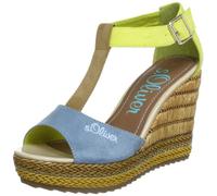 s.Oliver Casual 5-5-28318-20, Sandali con la zeppa donna, Verde (Grün (Sky Comb 844)), 42