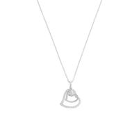 s.Oliver Collana con Ciondolo Collana da Donna in Argento 925, con zirconia cubica sintetica, 42+3 cm, Argento, cuore, Viene fornita in una confezione regalo per gioielli