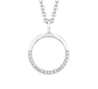 s.Oliver Collana con ciondolo in acciaio inossidabile/argento sterling 925 per donna, collana con cristallo, consegnata in una confezione regalo per gioielli