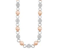 s.Oliver Collana da Donna in Acciaio Inossidabile, con cristallo, 42+3 cm, bicolore, in confezione regalo