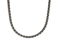 s.Oliver Collana da uomo in acciaio inox, 50 + 5 cm, colore: grigio, in confezione regalo, 2040621
