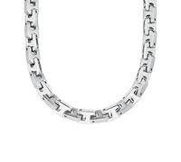 s.Oliver Collana da Uomo in Acciaio Inossidabile, 48+2,5 cm, Argento, fornita in confezione regalo per gioielli