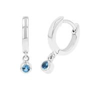 s.Oliver Creoles 925 Gioielli all'orecchio per bambine in Argento sterling, con zirconi sintetici, 1,7 cm, Argento, Viene fornito in scatola regalo per gioielli