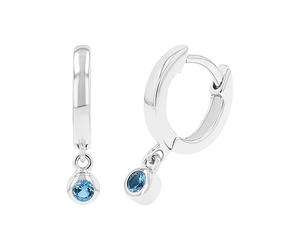 s.Oliver Creoles 925 Gioielli all'orecchio per bambine in Argento sterling, con zirconi sintetici, 1,7 cm, Argento, Viene fornito in scatola regalo per gioielli