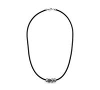 S.Oliver Da Uomo Gioielli - Collana & Bracciale In Leder E Acciaio Inossidabiledetails Con Haizahnanhänger - Classico, Elegantee E Maschile - Perfetto Idea Regalo