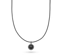 S.Oliver Da Uomo Gioielli - Collana & Bracciale In Leder E Acciaio Inossidabiledetails Con Haizahnanhänger - Classico, Elegantee E Maschile - Perfetto Idea Regalo
