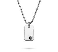 S.Oliver Da Uomo Gioielli - Collana In Acciaio Inossidabile Con Ciondolo Targhetta - Classico, Senza Tempo E Simbolico - Perfetto Idea Regalo