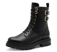 s.Oliver Damen Lace Boot Flat 5-25258-45, Stivaletto Donna, Colore: Nero e Oro, 41 EU