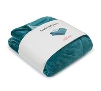 s.Oliver Doublesoft - Coperta in poliestere, 150 x 200 cm, super morbida e calda, colore: blu petrolio