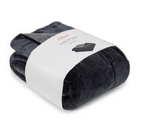 s.Oliver Doublesoft - Coperta in poliestere, 150 x 200 cm, super morbida e calda, colore: grigio scuro