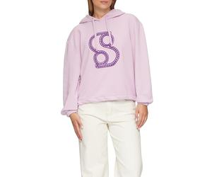 s.Oliver Felpa con Cappuccio da Donna con Orlo Regolabile, Stampa Frontale, vestibilità Rilassata, per Tutti i Giorni e Il Tempo Libero, 47d1, 48