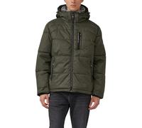 s.Oliver Giacca buffer mélange con colletto interno in pelliccia sintetica rimovibile, verde, XL