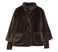 s.Oliver - Giacca in ecopelliccia con maniche in maglia - - Jackets - Donna - Marrone - XL