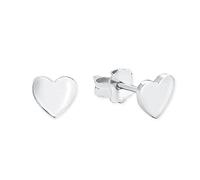 s.Oliver Orecchini da Donna in Argento 925, 0,6 cm, Argento, cuore, in confezione regalo