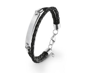 S.Oliver Gioiello Bracciale Da Uomo Bracciale ID Acciaio Pelle 2020903
