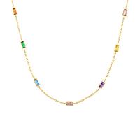 S.Oliver Gioiello Donna Collana Argento 925 Color Oro Zirconi 2035501