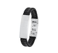 S.Oliver Gioiello Uomo Bracciale Identità Acciaio Pelle Nero 2027442