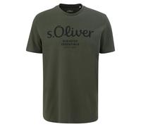s.Oliver Herren T-Shirt Basic Con Stampa Logo Girocollo In Cotone