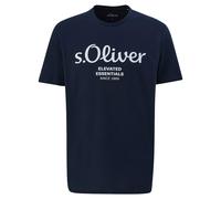 s.Oliver Herren T-Shirt Basic Con Stampa Logo Girocollo In Cotone