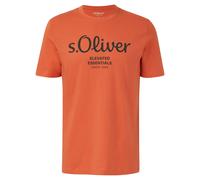 s.Oliver Herren T-Shirt Basic Con Stampa Logo Girocollo In Cotone