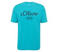 s.Oliver Herren T-Shirt Basic Con Stampa Logo Girocollo In Cotone