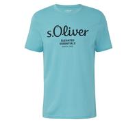 s.Oliver Herren T-Shirt Basic Con Stampa Logo Girocollo In Cotone