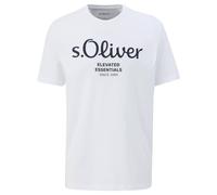 s.Oliver Herren T-Shirt Basic Con Stampa Logo Girocollo In Cotone