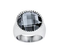 s.Oliver Jewel - Anello, acciaio inossidabile con vetro, Donna, taglia 12
