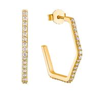 S.oliver Jewel Donna Orecchini Argento Oro Giallo Zirconia 2031445