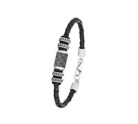 S.oliver Jewel Uomo Bracciale Acciaio Inox Pelle Carbonbeads 2026108