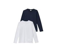 s.Oliver Junior Maglietta a Maniche Lunghe da Ragazzo, Bianco/Blu Navy, 152