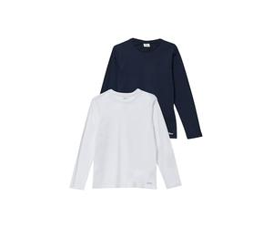s.Oliver Junior Maglietta a Maniche Lunghe da Ragazzo, Bianco/Blu Navy, 152