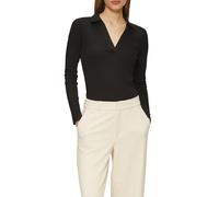 s.Oliver Maglia a Maniche Lunghe da Donna con Colletto Polo - a Costine & Femminili per Tutti i Giorni e L'Ufficio, Nero, 48