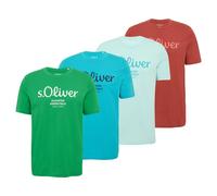 s.Oliver Maglietta blu ciano / menta / verde erba / rosso Uomo s.Oliver XXL