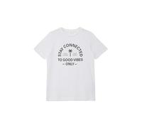 s.Oliver Maglietta da Ragazzo con Stampa Frontale, Bianco 0100, XL