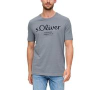 s.Oliver Maglietta in Cotone con Logo Stampato, Grigio Ardesia, M