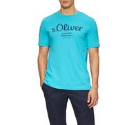 s.Oliver 2139909 Maglietta con Logo, Turchese Pastello, XXL Uomo
