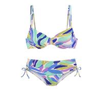 s.Oliver May-295 Set di Bikini, Blu Verde Fantasia, 44 Donna