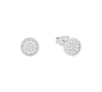 s.Oliver Orecchini a perno Orecchinida Donna in Argento 925, con zirconi sintetici, 0,8 cm, Argento, Forniti in confezione regalo per gioielli