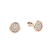 s.Oliver Orecchini a perno Orecchinia perno da Donna in Argento 925, con zirconi sintetici, 0,8 cm, colore rosa, Forniti in confezione regalo per gioielli