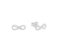 s.Oliver Orecchini a perno in Argento 925 da Donna, con zirconi sintetici, 0,4 cm, Argento, Infinity, Fornito in confezione regalo per gioielli