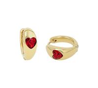s.Oliver Orecchini a cerchio da donna, in acciaio inox, con zirconi, 16 mm, oro, idea regalo, in scatola regalo per gioielli, 2040610