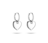 s.Oliver Orecchini - eleganti orecchini a cerchio in acciaio inox lucido - argento - impermeabile e delicato sulla pelle